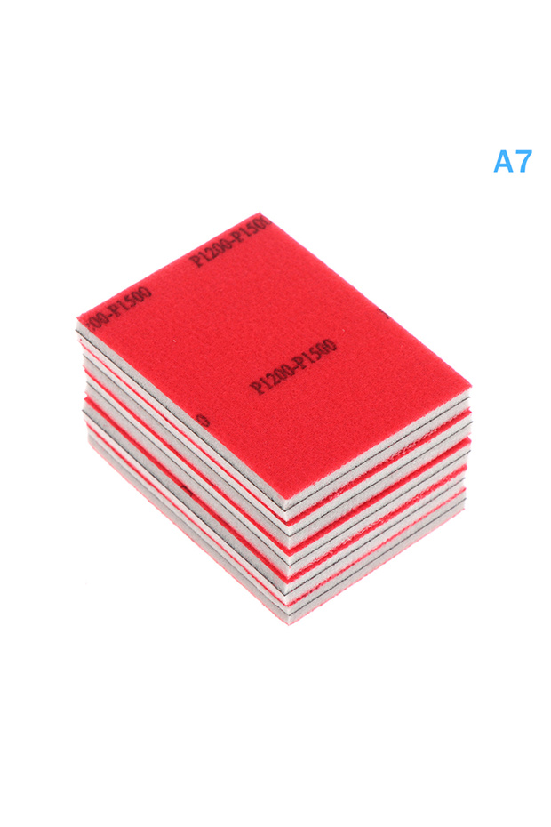 1200 1500 10Pcs 75*100mm Wet Dry Sanding Sponge Blocks Assorted Grit 120-3000 Ultra Fine Washable Re