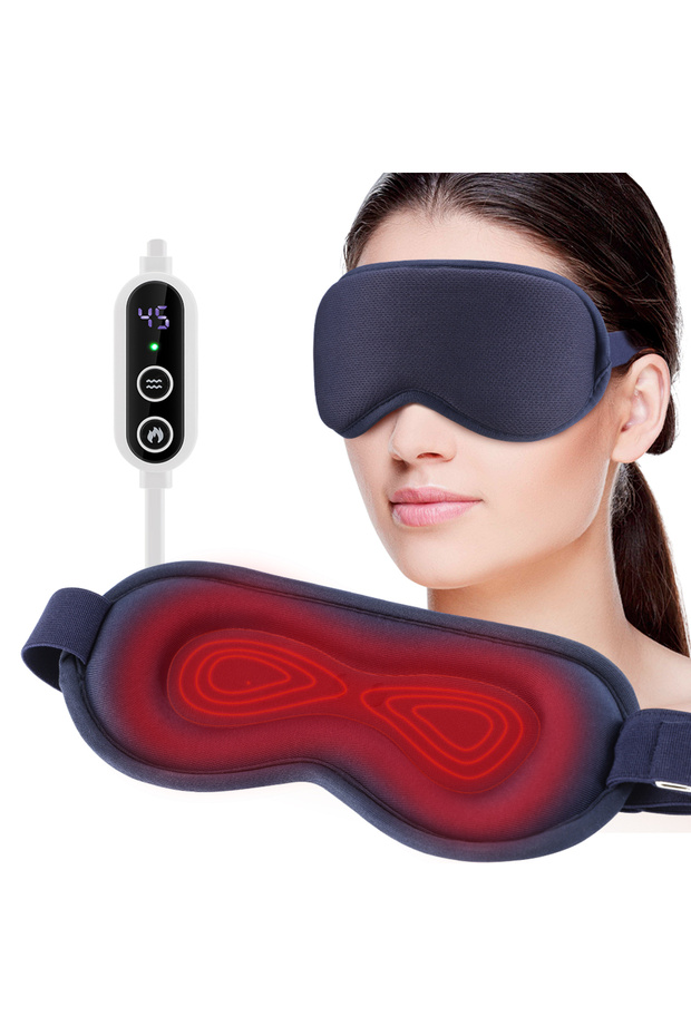 C heat and vibration Heated Eye Masks For Dry Eyes 3D Rechargeable Adjustable Heat Massage Eyemask R