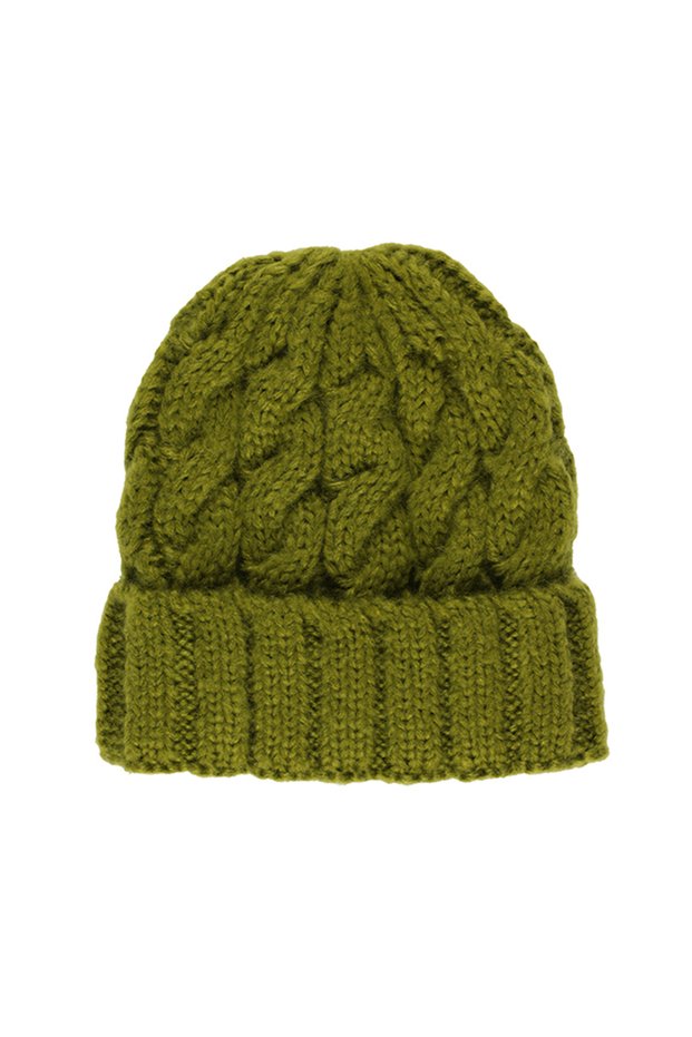 Girl's Green Knitted Beanie