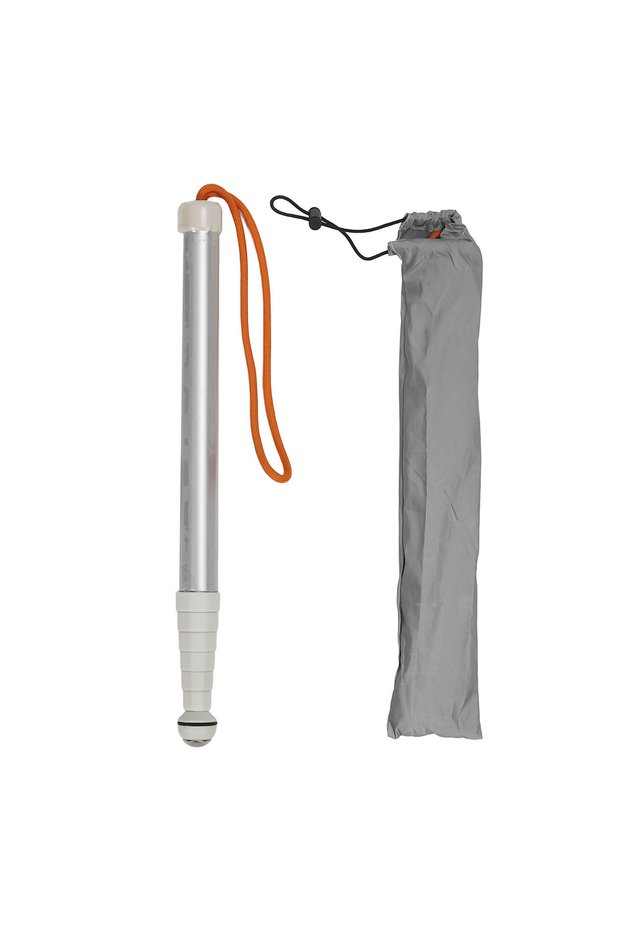 silver Blind Reflective Cane Shockproof Metal Telescopic Blind Cane 1.28m Portable with Storage Bag