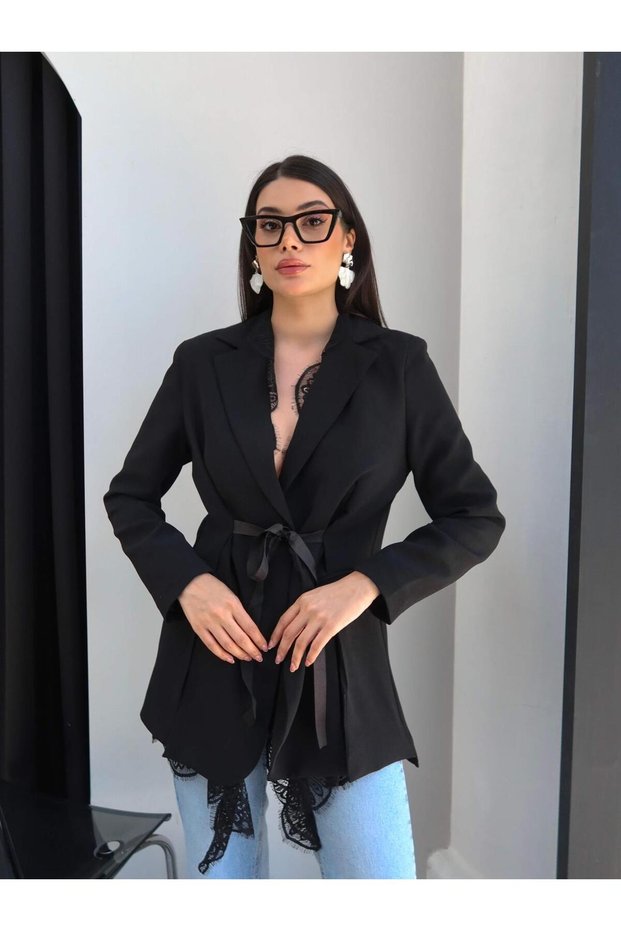 Lace Detail Design Blazer Jacket