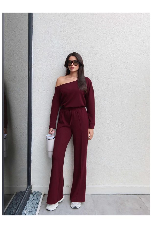 Kayak Neck Modal Tracksuit Set