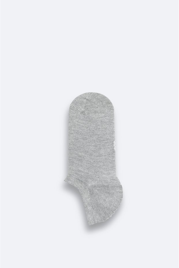 Men's Gray Cotton Sneaker Socks 008553