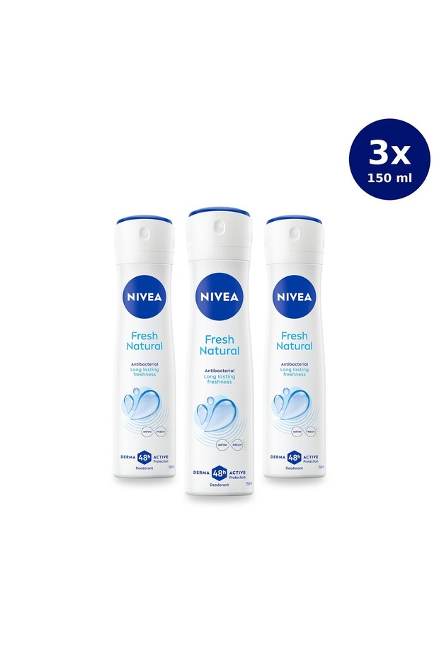 Deodorant spray proaspăt pentru femei, 48h, 150 ml x3