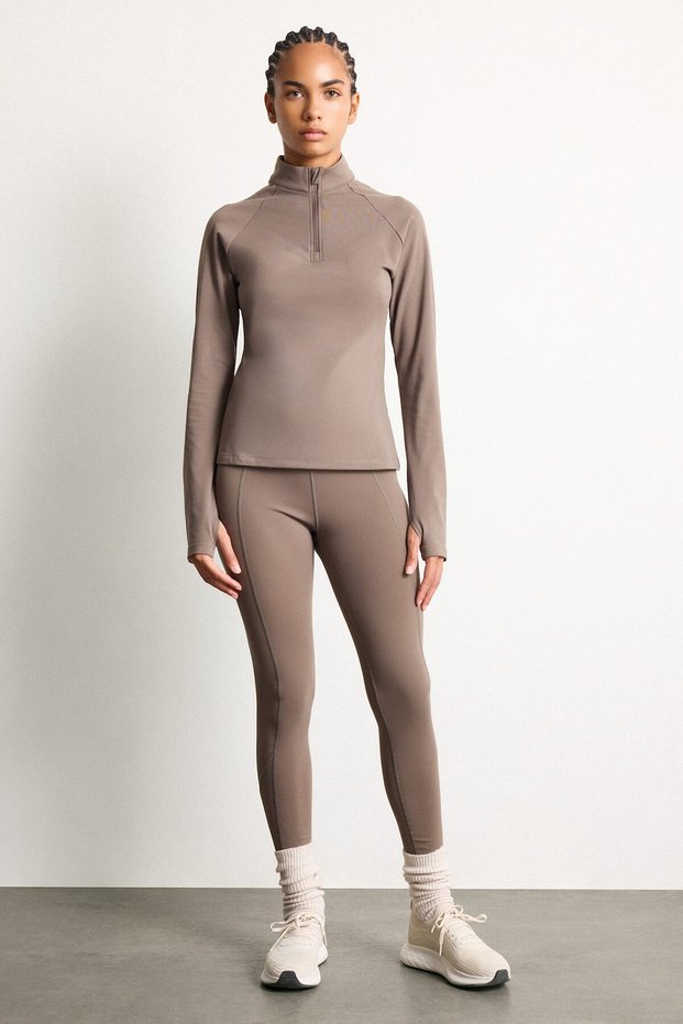 High Waist Sports Leggings with Stitching Detail I2273Ax26Wn