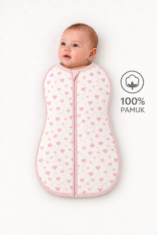100% Cotton Organic Soft Combed Cotton Sleeping Bag Newborn Zippered Swaddle 60X35 cm