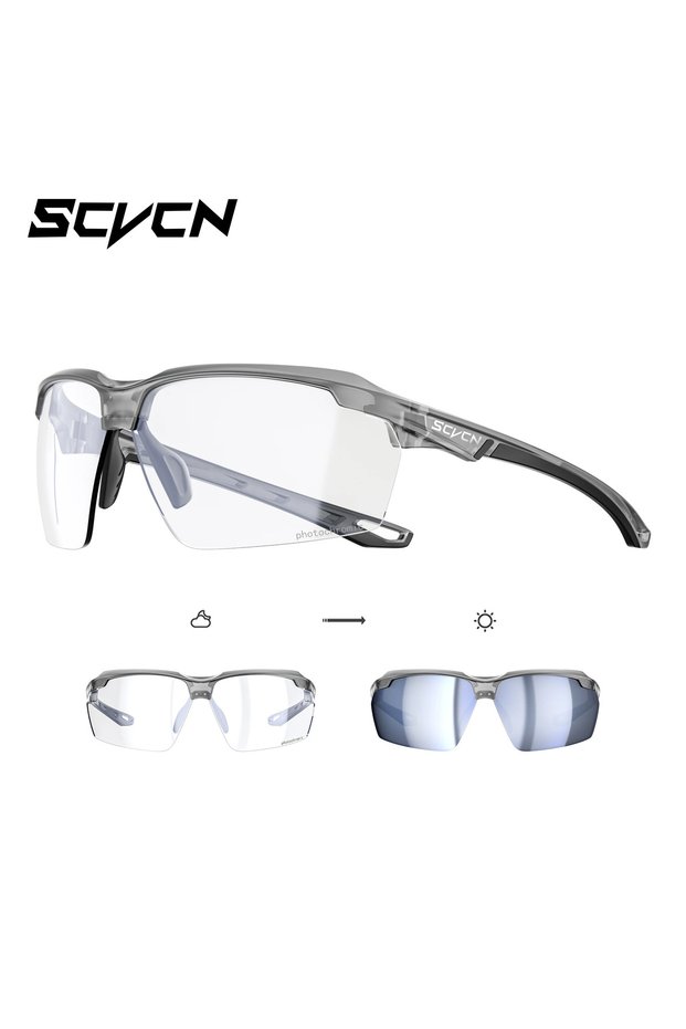 Photochromic lens SI-1L-06 SCVCN Cycling Red Blue Photochromic Glasses Outdoor Sports Running Men's
