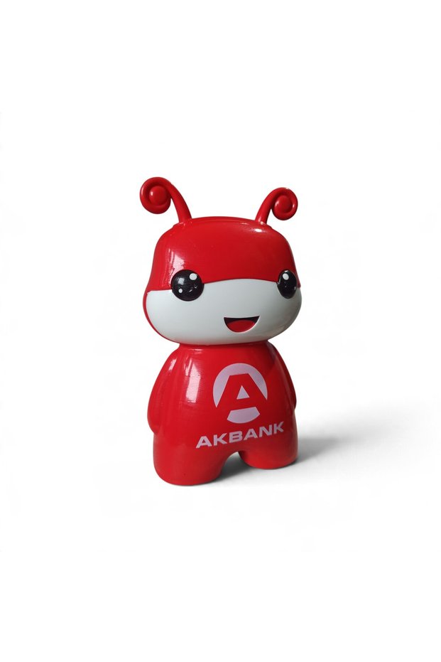 Vintage Nostalgic Akbank Bee Piggy Bank - 17 cm Mascot Piggy Bank