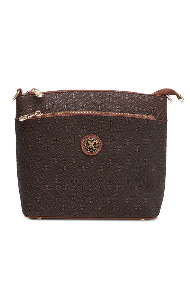 Brown Print Women's Crossbody Bag - S26K1Pr09209-R9C