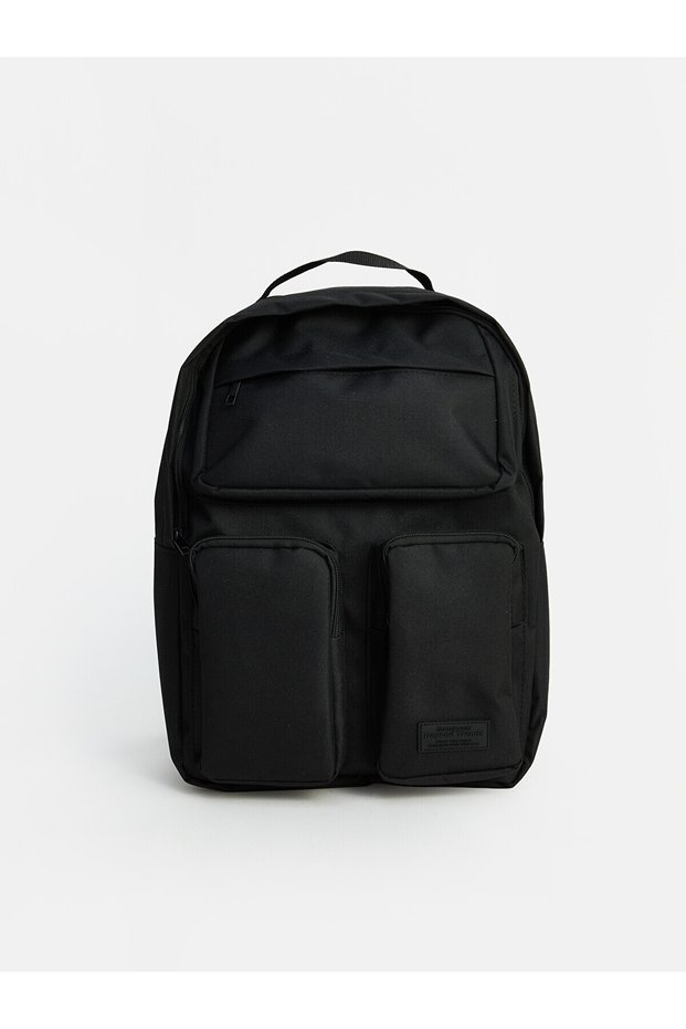 حقيبة ظهر سوداء للرجال من LCW ACCESSORIES مع فرق من NEVAVM