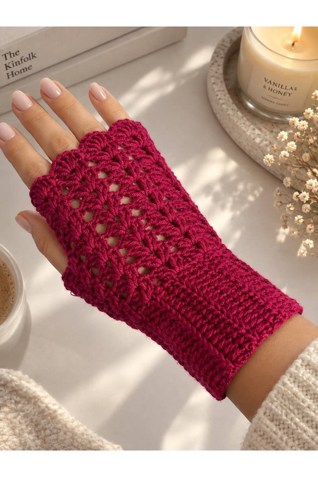 Fingerless Cutout Half Finger Gloves Winter Women
