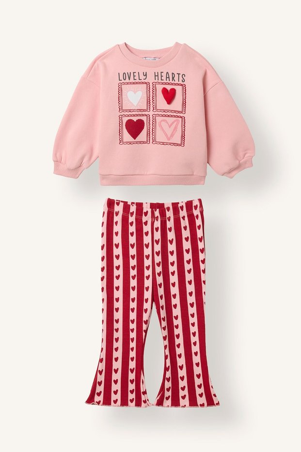 3D Floral Striped Spanish Flared 2-Piece Set Baby Girl I8945A526Wn