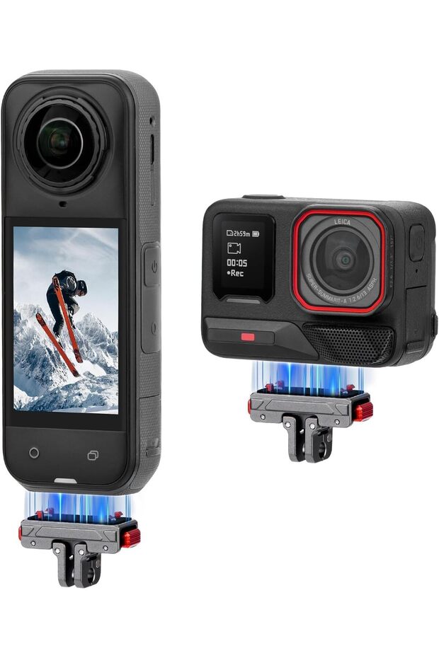 قاعدة مغناطيسية سريعة الفك لكاميرا Insta360 X5/Ace Pro، حامل سريع الفك، مع فتحة ملولبة 1/4 بوصة