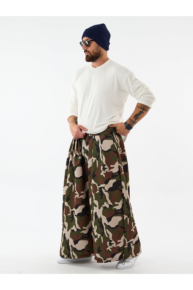 Super Oversize Camouflage Men's Baggy Pants with Adjustable Legs Coc3603