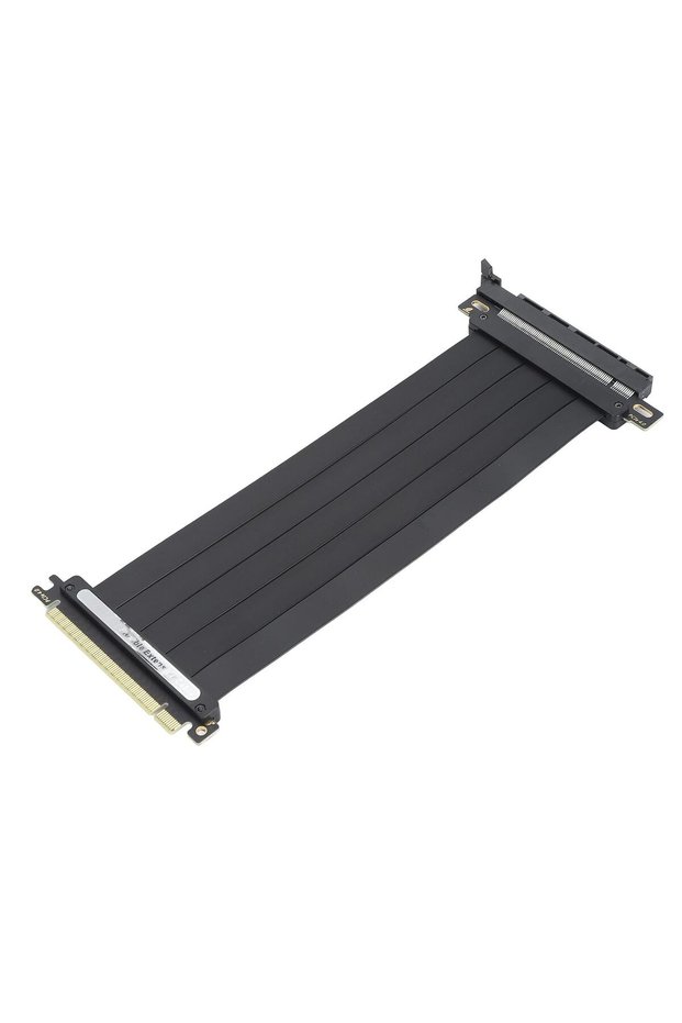 كابل رفع GPU PCIe 4.0 16X، عالي السرعة، محمي من التداخل الكهرومغناطيسي (EMI)، موصل بزاوية 180°، متوافق مع RTX4090 وRTX.