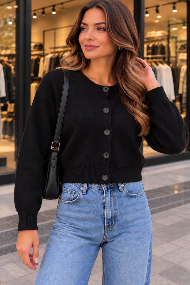 Women's Buttoned Knitwear Cardigan Cty-Çtn-9767