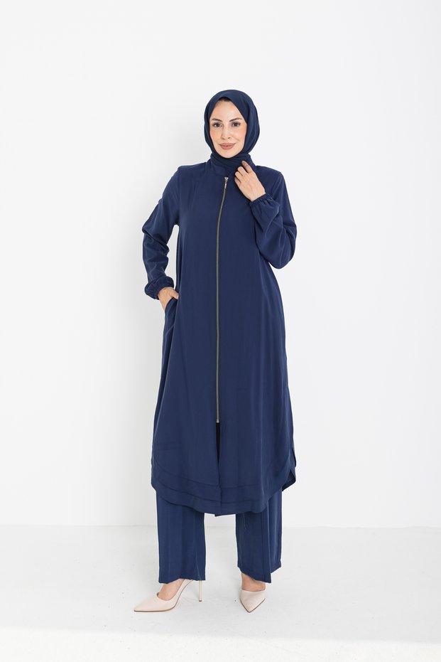 İnara Yazlik Cupra Set Navy Blue - 9095