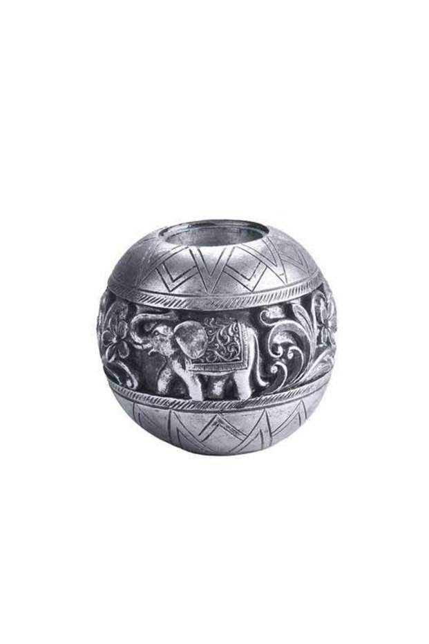 Fil Tealight Mumluk Silver