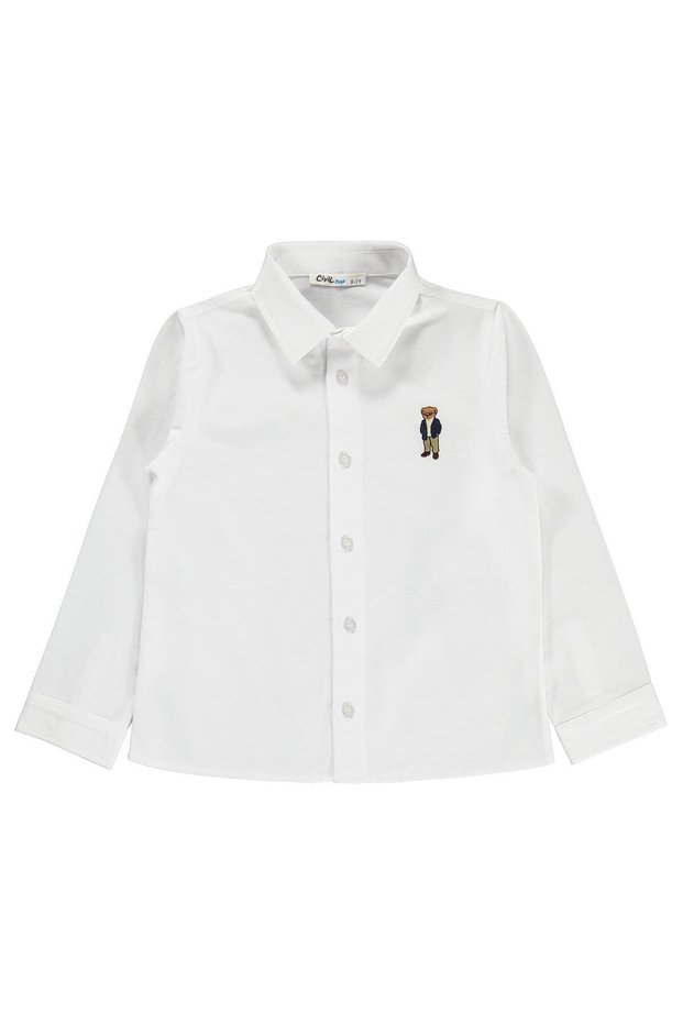 Heriittage Groundss Embroidered Shirt for Ages 10-13 - White
