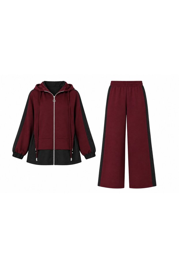 Design Collar Detailed Double Suit Set