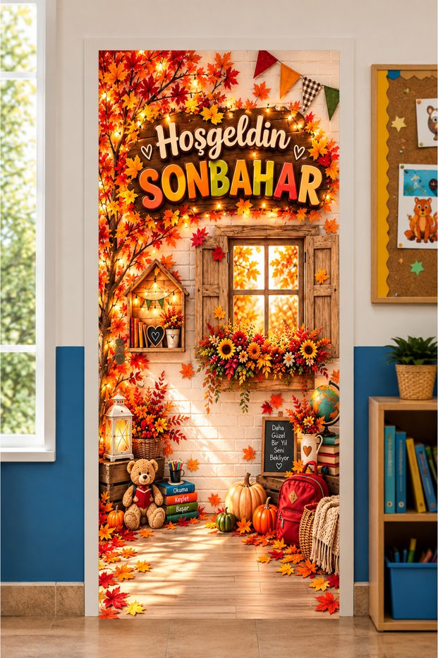 Elastic School Classroom Door Coverings, Welcome Autumn, Fabric Door Coverings, Classroom Door, School Event Door Coverings