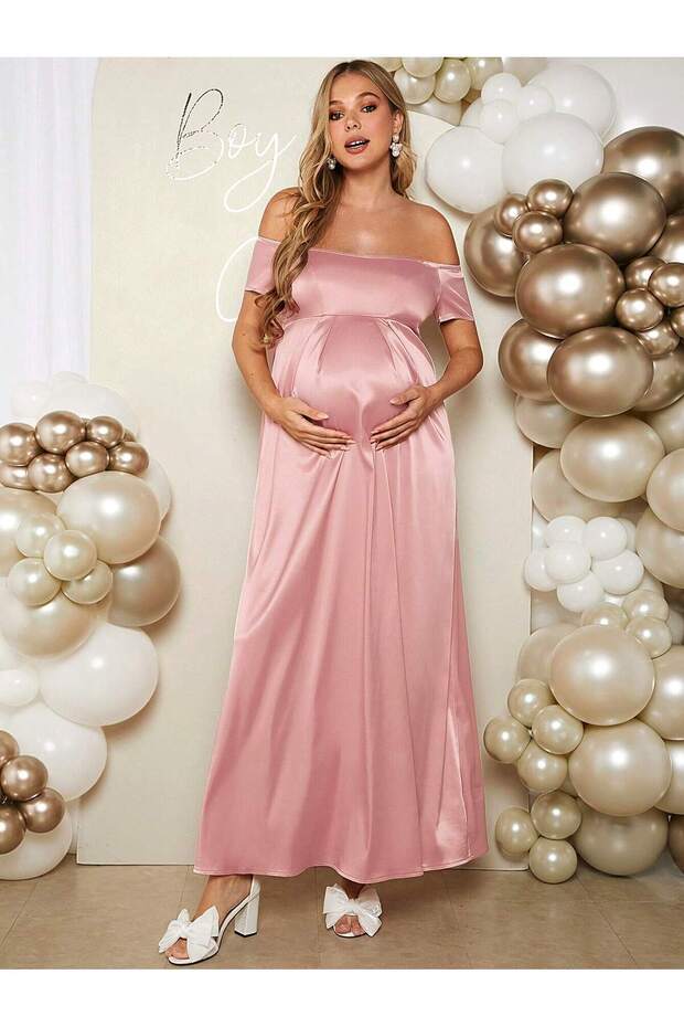 Rochie maxi, roz