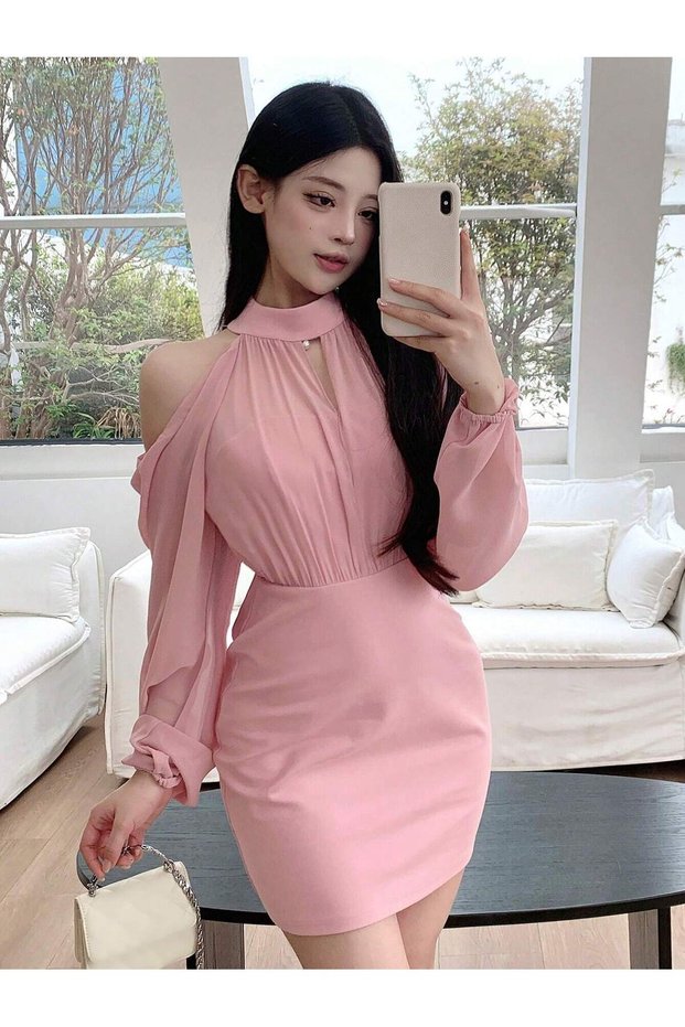 Rochie mini, roz