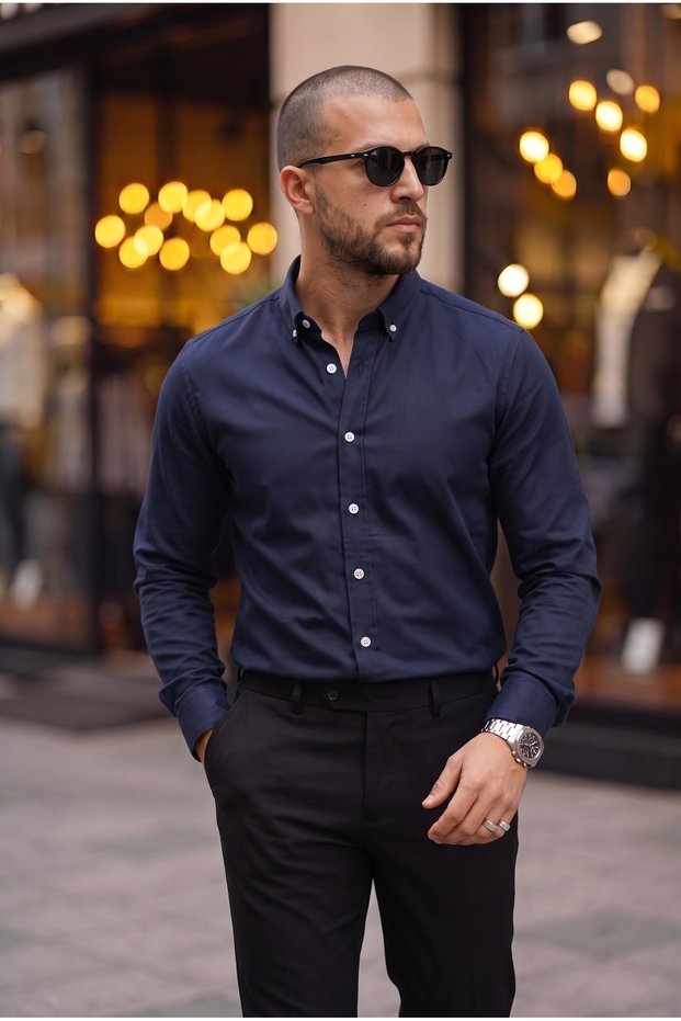 Buttoned Collar Casual Stylish Shirt