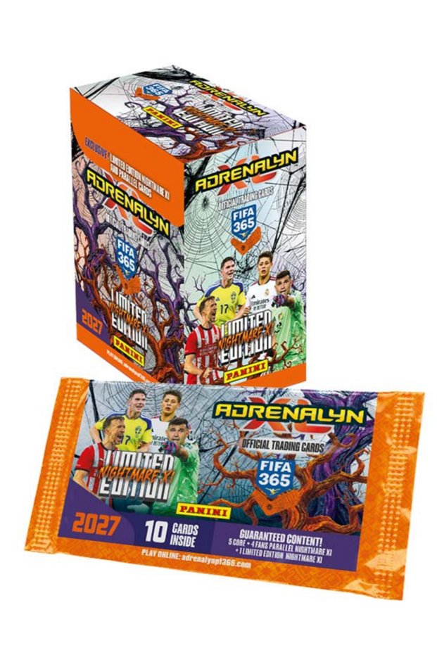 Licensed Adrenalyn XL ™ Fifa 365 – 2027 Nightmare Box Football Player Cards Trading Cards 1 Box (10 Packs)