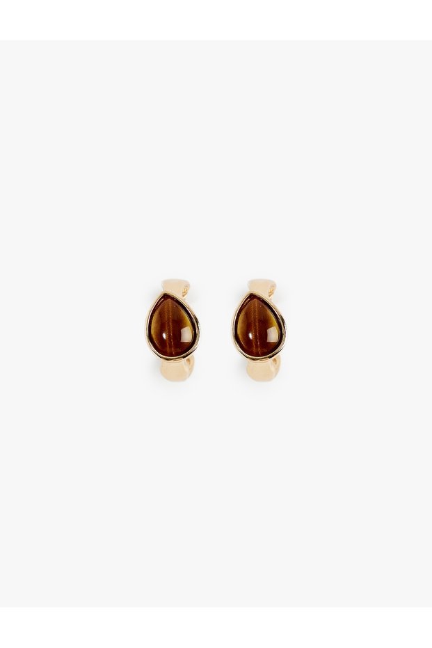 Drop Jewelled Hoop Earrings