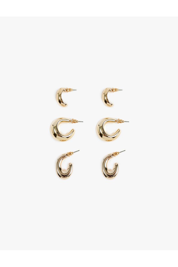 Set of 3 hoop earrings