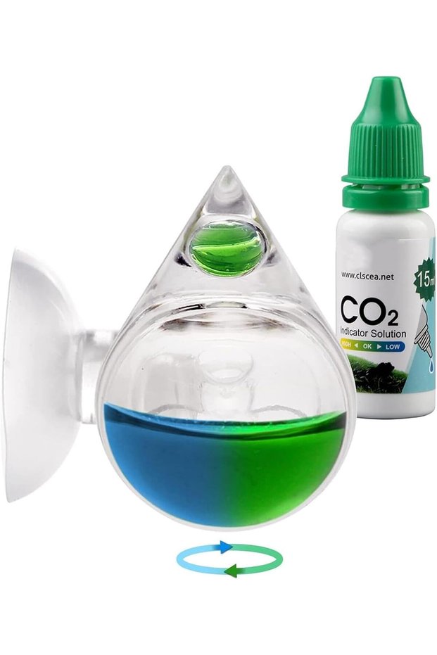Aquarium CO2 Acrylic Drop Checker CO2 Indicator, Tear Drop & 15ml
