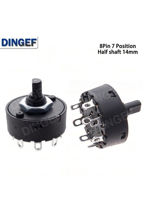 1PCS 8pin 7 Posistion Knob Switch 6A 2/3/5/6/7/8 Position Rotary Switch Electric Oven Power Switch 3