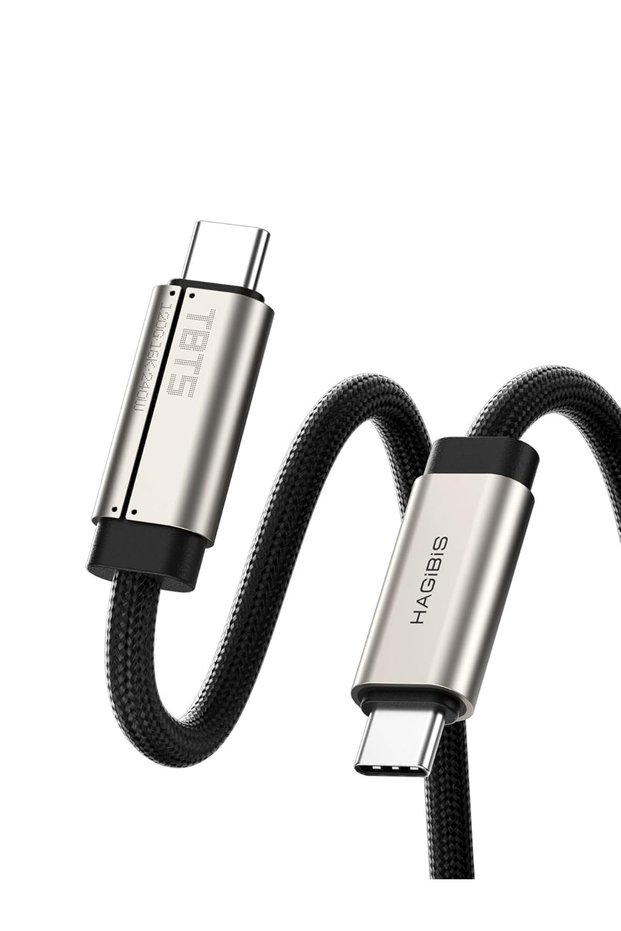 كابل Thunderbolt 5 (معتمد من إنتل)، نقل بيانات بسرعة 120Gbps، شحن سريع بقوة 240W، عرض بدقة 16K@60Hz U