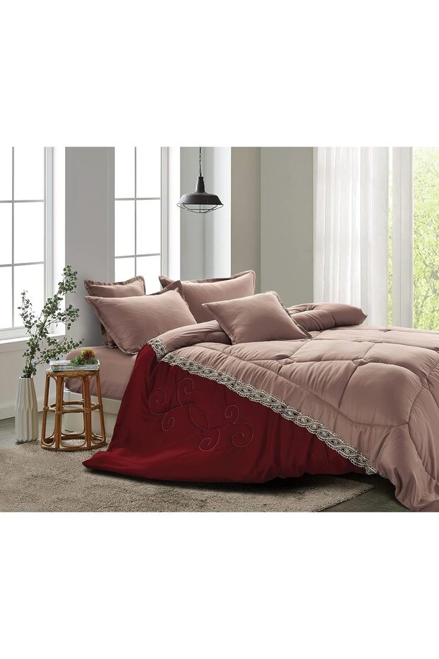 Comforter Set 4 Piece Single Size Elegant Bedspread Includes Comforter, Bedsheet, Pillow Sham, Decor