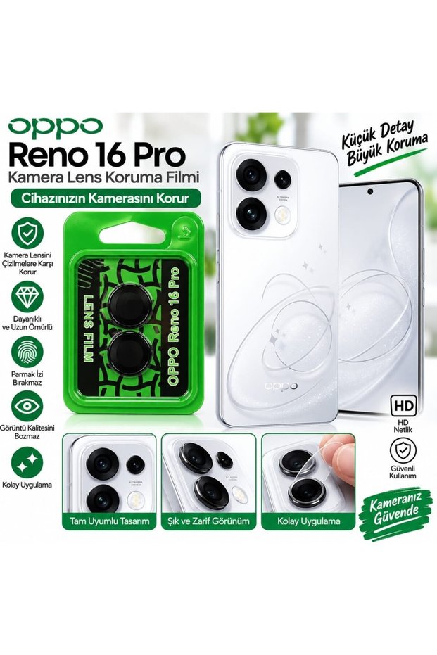 Reno 16 / Reno 16 Pro / Reno 16F Lens Protection Camera Protector Cl-07 - Black