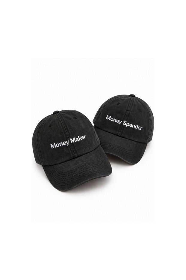 Money Maker & Money Spender Embroidered Couple Hat / "Money Making and Money Spending" Embroidered Concept Couple Hat Set of 2 Couple Hats