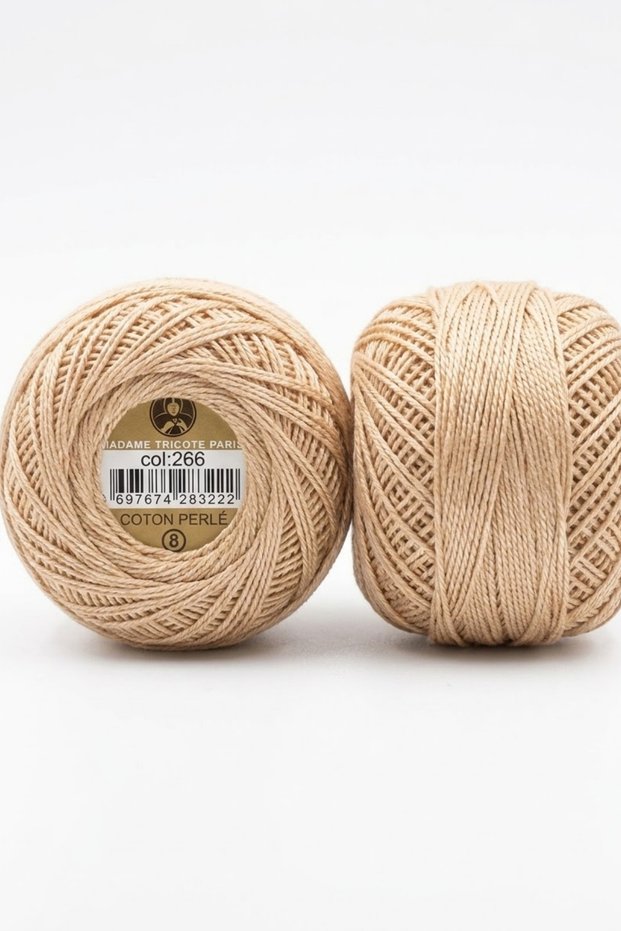 1 Piece Örenbayan Coton Perle 8 100% Mercerized Hand Embroidery Knitting Yarn - Color: 266