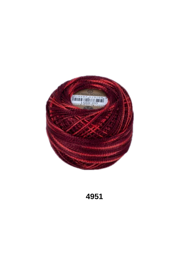 1 piece ören coton perle 8 100% mercerized hand embroidery knitting yarn - color: 4951