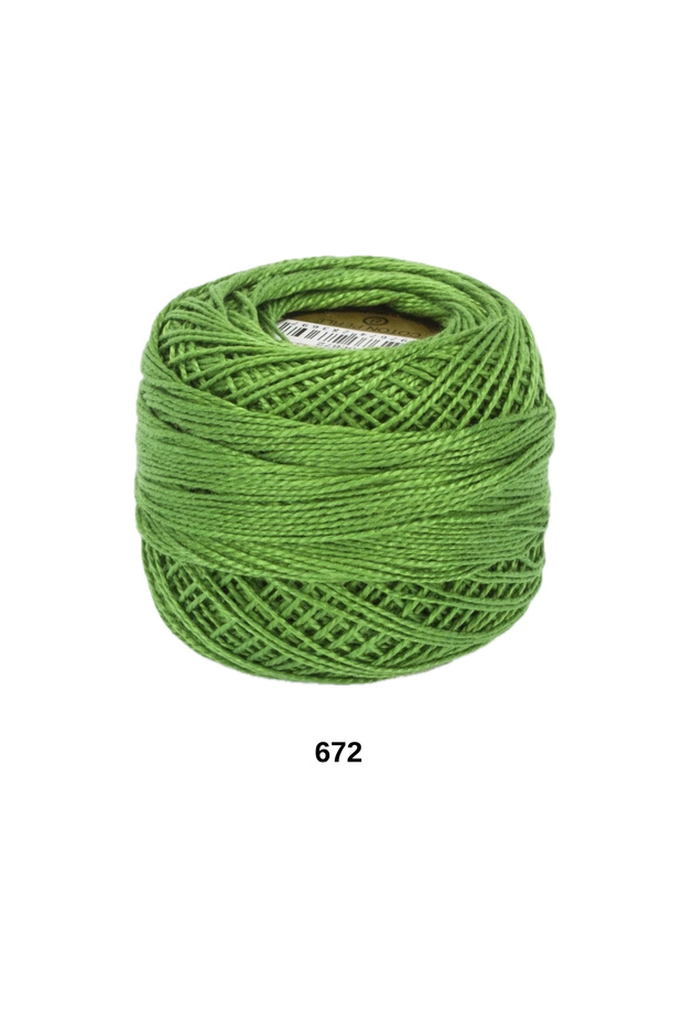 1 piece ören coton perle 8 100% mercerized hand embroidery knitting yarn - color: 672
