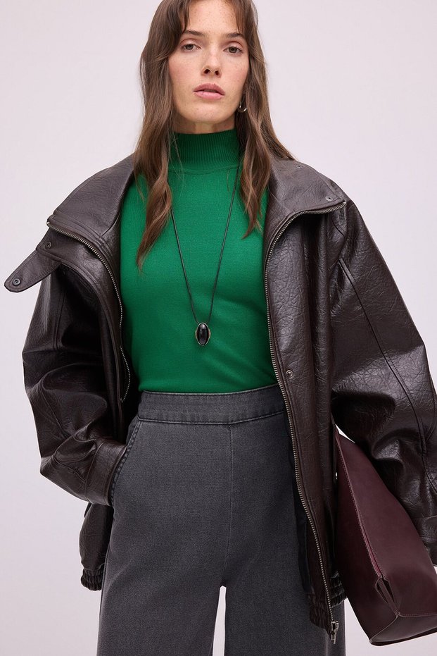 Fisherman collar knitwear body