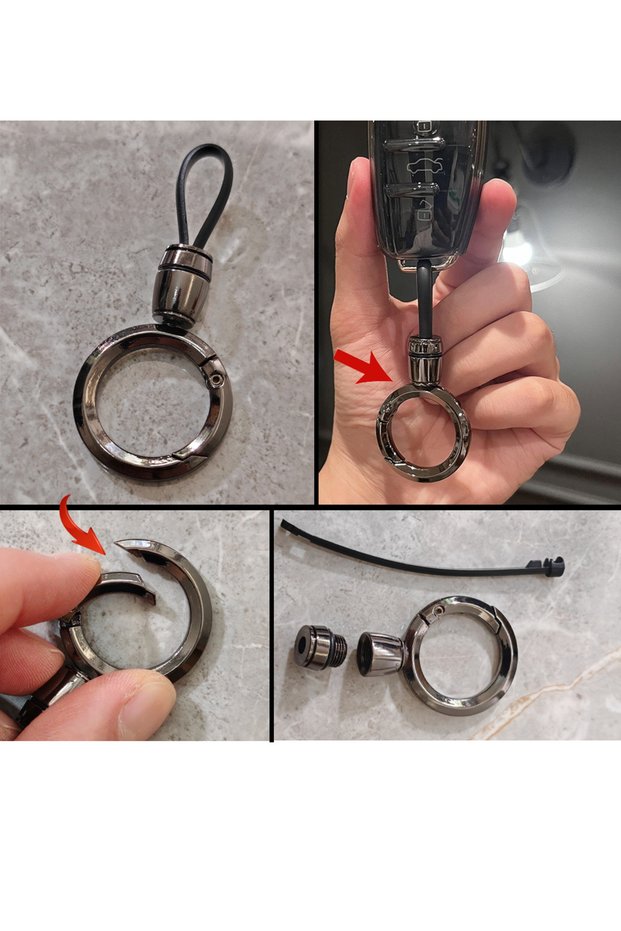 Titanium Car Keychain for Bmw Audi Vw Seat Skoda Mercedes Opel Ford Volo