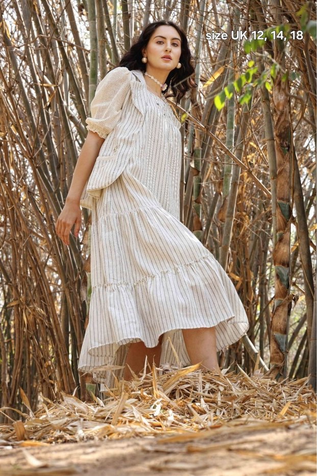 Jute cotton jacket dress
