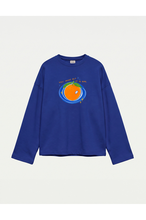 Oversize 100% Cotton 3 Thread Sweatshirt - You Must Act