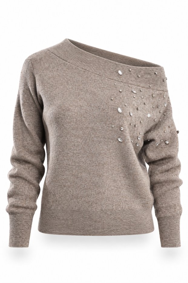 Mink Stone Embroidered Sweater 261155