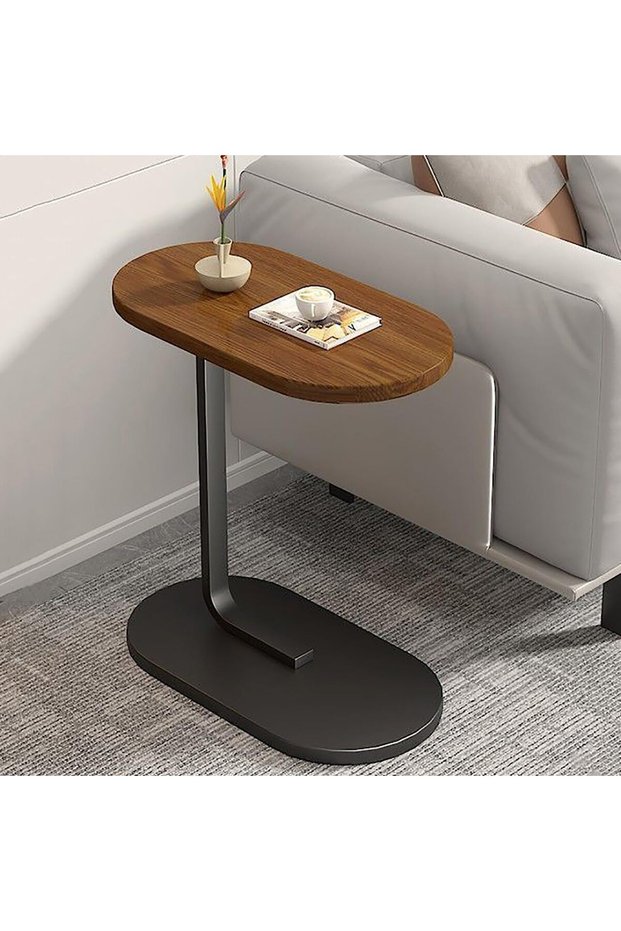 End Table, Couch Tables That Slide Under, C Shaped Side Table, Home Side Tables for Small Spaces, Li