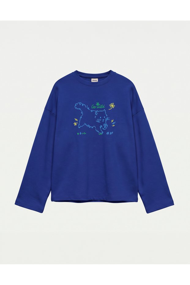 Oversize 100% Cotton 3 Thread Sweatshirt - Go Wild