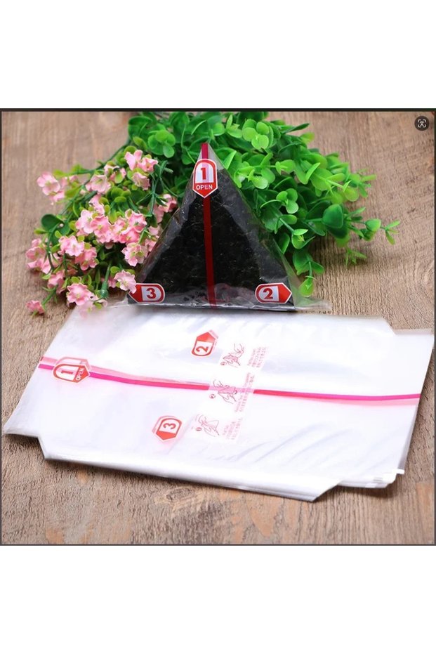 50PCS 20/50 Pcs Double Layer Triangle Onigiri Seaweed Wrapper Food Grade Plastic Disposable Sushi Sa