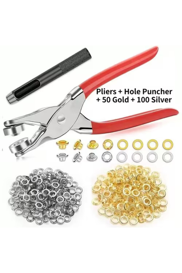 152-Piece Manual Loop Punch Tool Set / 1 Button Set