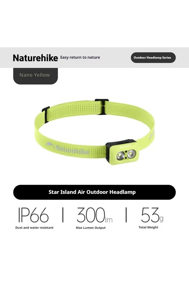 Yellow Rechargeable Fishing LED Headlamp Camping Headlight IP66 Waterproof Ult
